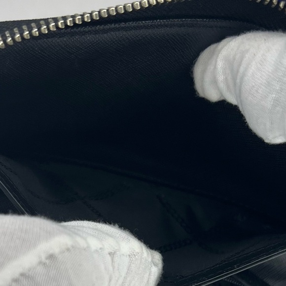 Michael Kors Black Monogram Zip Around Wallet - Picture 4 of 5